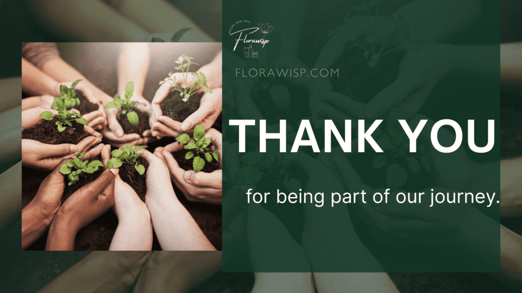 Founder’s message with a soft natural background representing the heart behind FloraWisp's mission.
