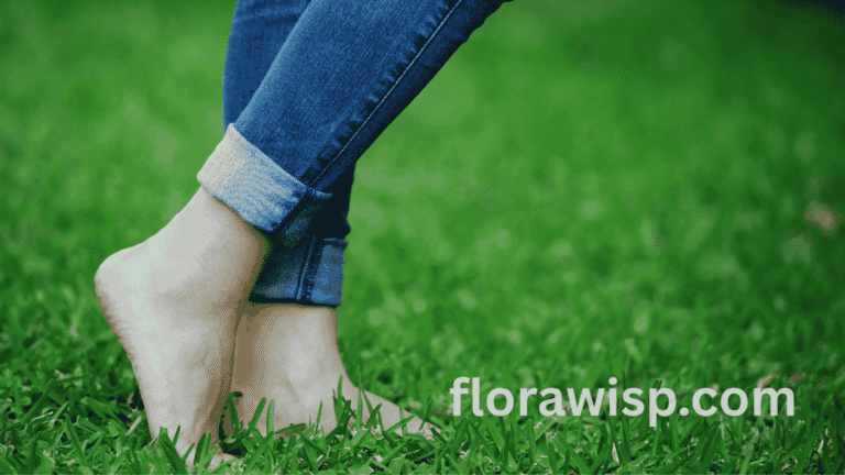 Lush centipede grass lawn with barefoot walk