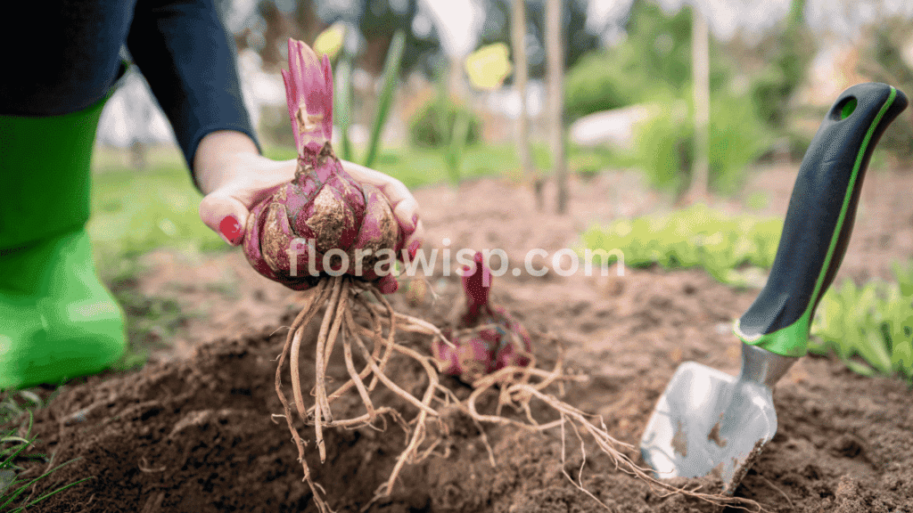 planting lily bulbs in well-drained garden soil during spring for healthy, vibrant blooms