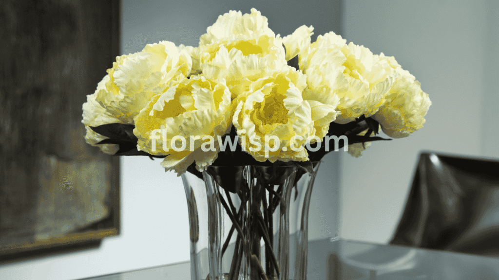 Realistic artificial peonies with vibrant petals and lifelike texture, perfect for home décor, weddings, and long-lasting floral arrangements