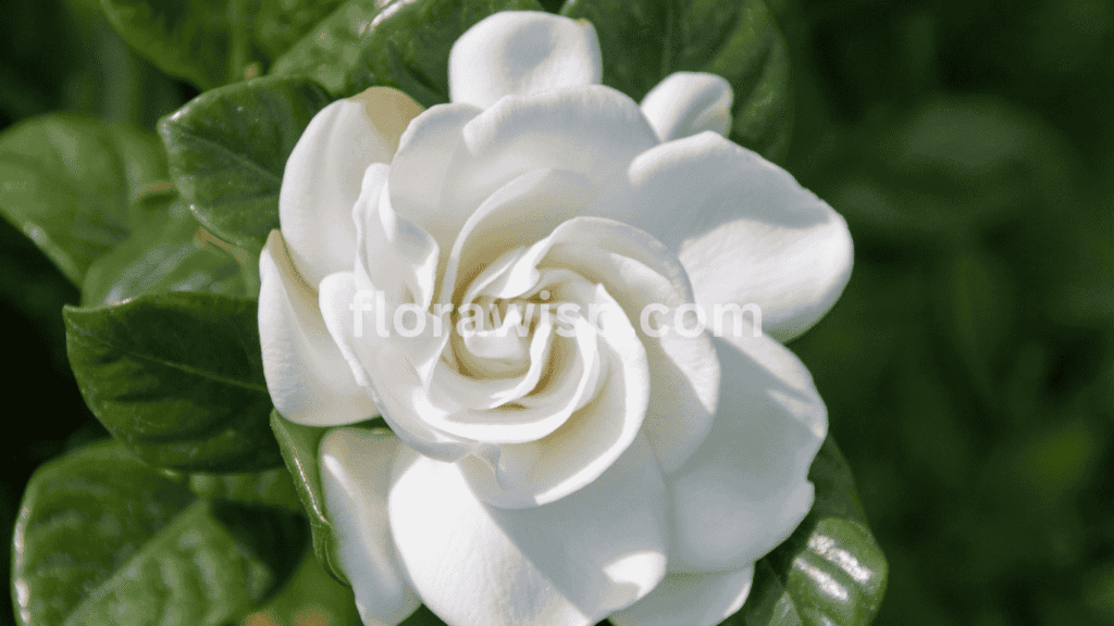Close-up of Gardenia peony with layered ivory-white petals and delicate texture, showcasing its rose-like bloom